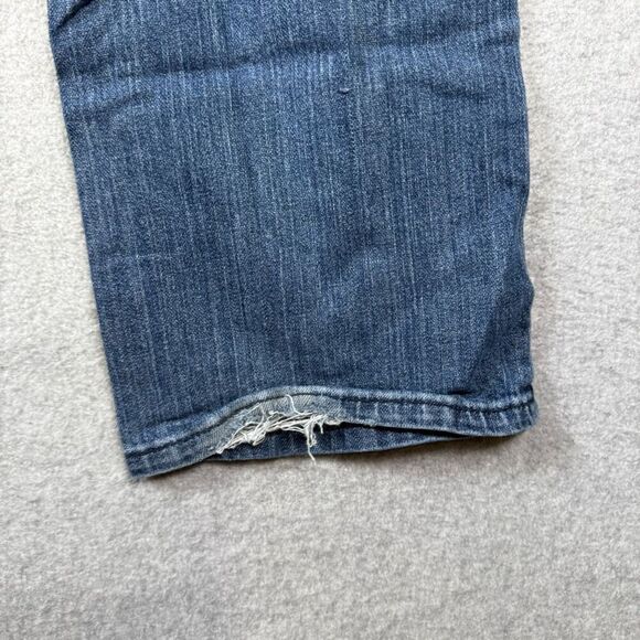 Cody James Mens Size 36x32 Straight Leg Denim Jeans Medium Wash Distressed Hem - Picture 10 of 11